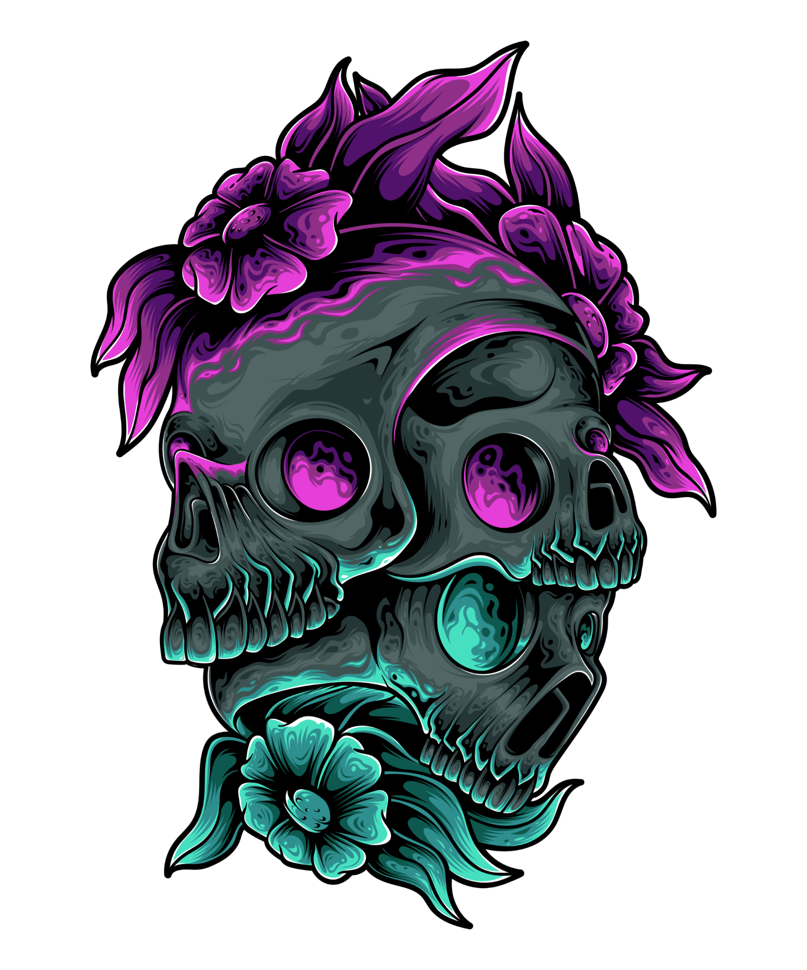 Neon Skull